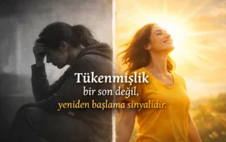 “Tükenmişlik bir son değil, yeniden başlama sinyalidir.”